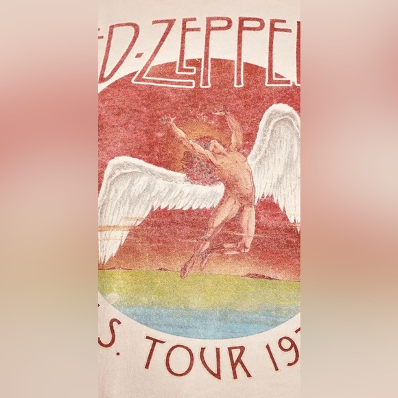 NWT Daydreamer XS Led Zepplin 1975 Tour Boyfriend Tee New - Picture 6 of 8